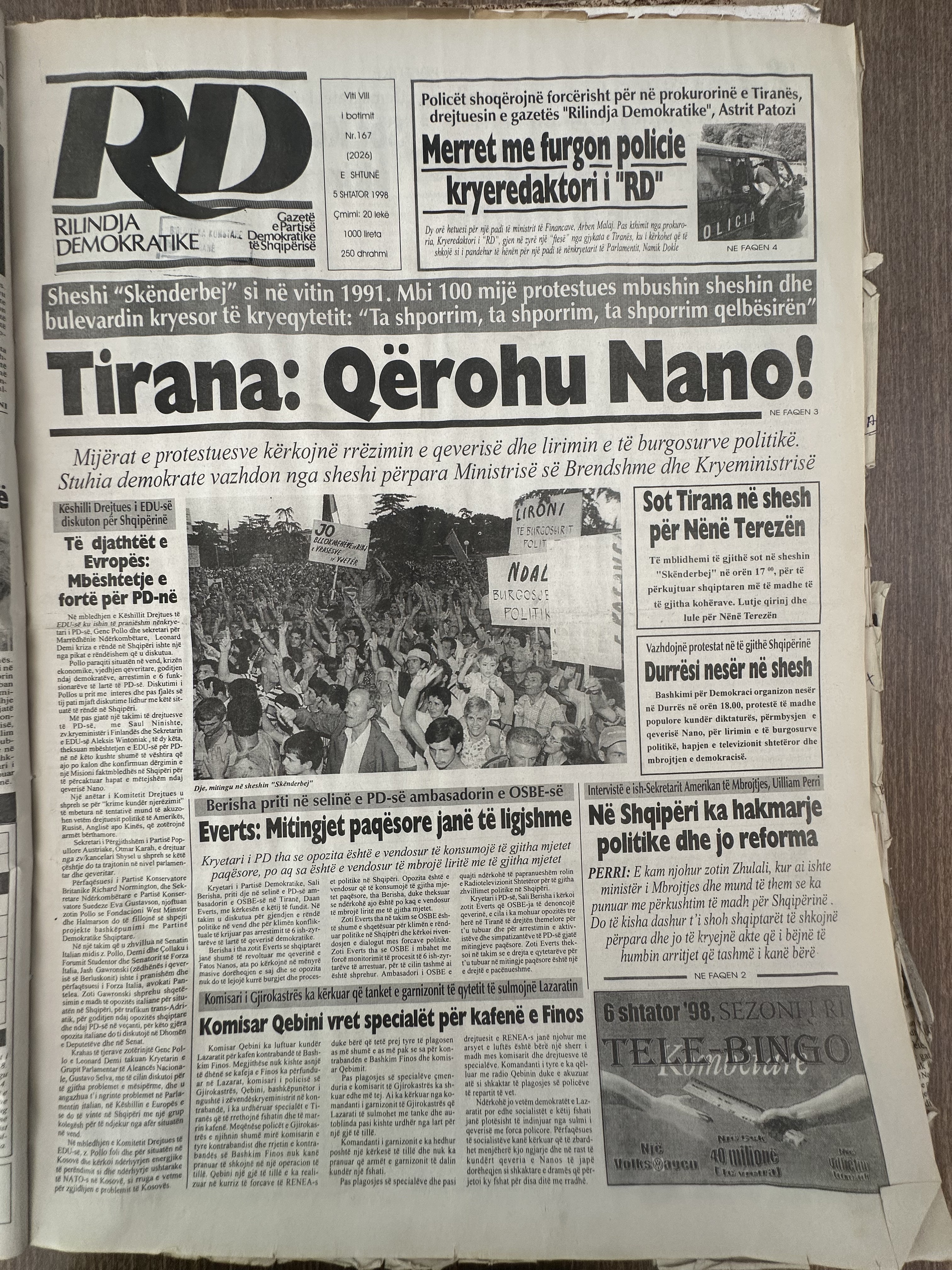 Rilindja Demokratike 1998-09-05